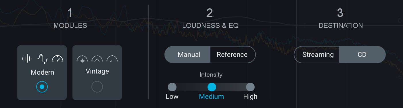 Ozone 9 Master Assistant module, loudness and destination choices
