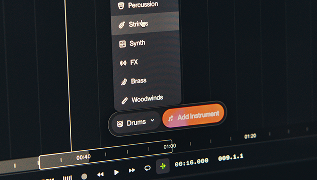 Suno official product visual showing granular AI music controls